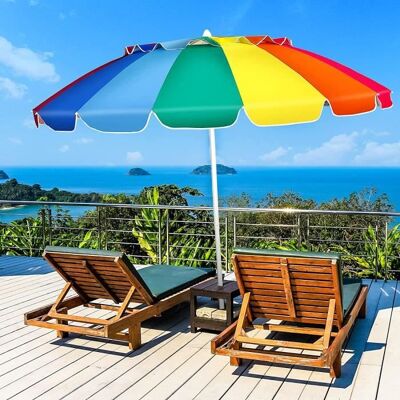 GIANTEX Parasol de Plage Anti UV 2 43 M avec Mécanisme Inclinable 30° Protection UV 50+ Sac de Transport Pied Amovible Bleu - Publicité GIANTEX Parasol de Plage Anti UV 2 43 M avec Mécanisme Inclinable 30° Protection UV 50+ Sac de Transport Pied Amovible Bleu - Publicité