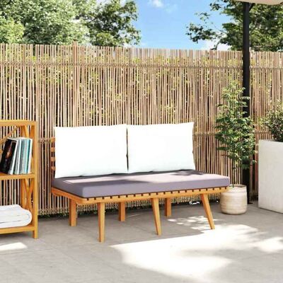 Banque de jardin en acacia Maisonchic - Bois massif avec coussins - Publicité Banque de jardin en acacia Maisonchic - Bois massif avec coussins - Publicité