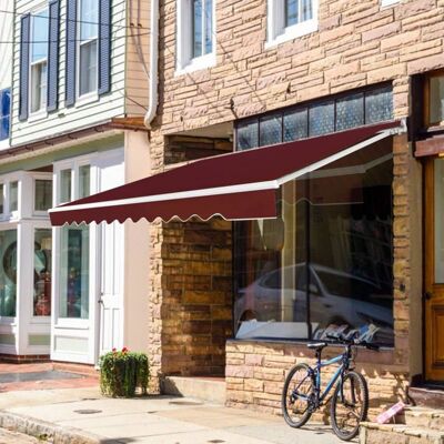 COSTWAY Store Banne de Balcon Rétractable 36 X 3M avec Tissu Résistant aux UV et à lEau Cadre Aluminium Angle Réglable 5-35° Blanc - Publicité COSTWAY Store Banne de Balcon Rétractable 36 X 3M avec Tissu Résistant aux UV et à lEau Cadre Aluminium Angle Réglable 5-35° Blanc - Publicité