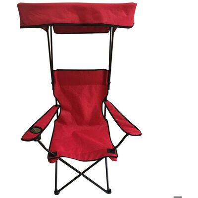 TERRE JARDIN Chaise pliante avec pare soleil sunrise rouge Rouge Rouge - Publicité TERRE JARDIN Chaise pliante avec pare soleil sunrise rouge Rouge Rouge - Publicité
