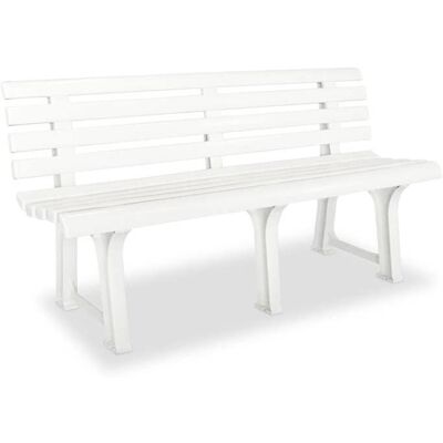 Banquette de jardin en plastique vidaXL 145 cm - Siège extérieur - Publicité Banquette de jardin en plastique vidaXL 145 cm - Siège extérieur - Publicité