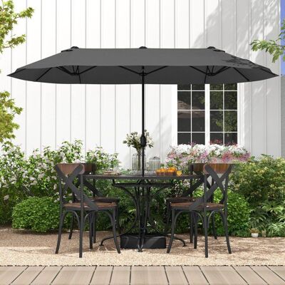 Costway - DoubleRectTerraceUmbrella - 396x201 cm - Parasol de terrasse - Publicité Costway - DoubleRectTerraceUmbrella - 396x201 cm - Parasol de terrasse - Publicité