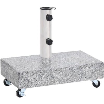 vidaXL Support de Parasol Gris Clair - Granit - 45x25x8.3 cm - Support de Parasol - Publicité vidaXL Support de Parasol Gris Clair - Granit - 45x25x8.3 cm - Support de Parasol - Publicité