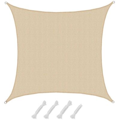 Amanka 5x5 Voile dOmbrage Perméable à lEau - Toile Ombrage Voile Voile Rectangulaire Beige - Publicité Amanka 5x5 Voile dOmbrage Perméable à lEau - Toile Ombrage Voile Voile Rectangulaire Beige - Publicité