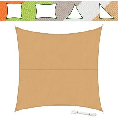 KARAT Voile dombrage Hydrofuge Sable 3 x 3 m Beige - Publicité KARAT Voile dombrage Hydrofuge Sable 3 x 3 m Beige - Publicité