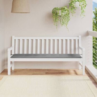 Coussin de banc de jardin - vidaXL - 180x50x3 cm - Tissu Oxford - Imperméable - Gris Gris - Publicité Coussin de banc de jardin - vidaXL - 180x50x3 cm - Tissu Oxford - Imperméable - Gris Gris - Publicité