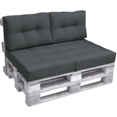 BEAUTISSU 2X Coussin pour palette Outdoor Coussin dorsal ECO 60x40cm Gris graphite Gris - Publicité BEAUTISSU 2X Coussin pour palette Outdoor Coussin dorsal ECO 60x40cm Gris graphite Gris - Publicité