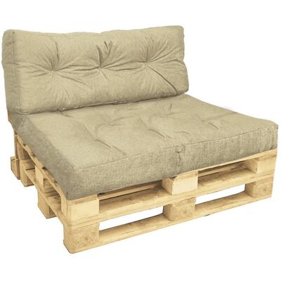 VOUNOT® Lot de 2 Coussins pour palettes en bois beige Beige - Publicité VOUNOT® Lot de 2 Coussins pour palettes en bois beige Beige - Publicité
