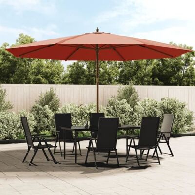 Parasole de Jardin vidaXL avec Poteau en Bois - 400x273 cm - Terre cuite - Publicité Parasole de Jardin vidaXL avec Poteau en Bois - 400x273 cm - Terre cuite - Publicité