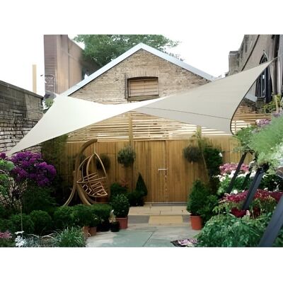Voile dombrage carrée Perel - Couleur crème - 36m - Protection contre les rayons UV Beige - Publicité Voile dombrage carrée Perel - Couleur crème - 36m - Protection contre les rayons UV Beige - Publicité