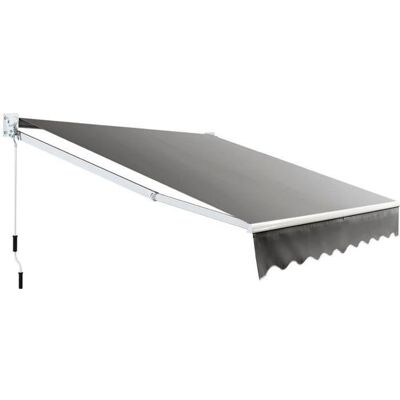 Store rétractable Costway - 295x250cm, Angle ajustable, Gris - Publicité Store rétractable Costway - 295x250cm, Angle ajustable, Gris - Publicité