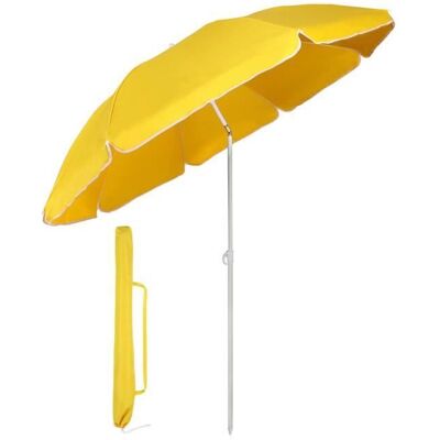 Sekey® Parasol Ø 160 cm inclinable pour Patio Jardin Balcon Piscine Plage Jaune Rond Sunscreen UV20+ Jaune - Publicité Sekey® Parasol Ø 160 cm inclinable pour Patio Jardin Balcon Piscine Plage Jaune Rond Sunscreen UV20+ Jaune - Publicité