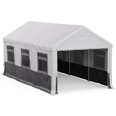 Blumfeldt Tente Party Haven 598 x 296 x 280 cm Toile résistante aux intempéries Cadre en acier Montage facile avec parois latérales Gris - Publicité Blumfeldt Tente Party Haven 598 x 296 x 280 cm Toile résistante aux intempéries Cadre en acier Montage facile avec parois latérales Gris - Publicité