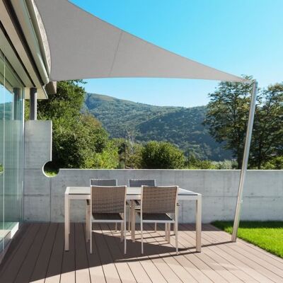 Voile dombrage - KARAT - 5 x 5 x 7 m - Hydrofuge - Protection UV 90% - Résistant aux intempéries Gris - Publicité Voile dombrage - KARAT - 5 x 5 x 7 m - Hydrofuge - Protection UV 90% - Résistant aux intempéries Gris - Publicité