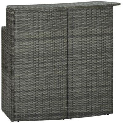 Table de bar de jardin - VIDAXL - Gris - Résine tressée - Acier enduit de poudre Gris - Publicité Table de bar de jardin - VIDAXL - Gris - Résine tressée - Acier enduit de poudre Gris - Publicité