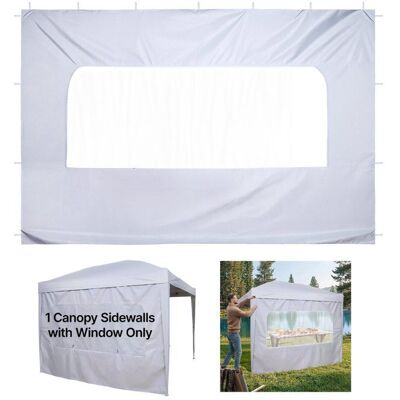 VEVOR Paroi latérale de tonnelle 3x2 m en Oxford 210D imperméable coupe-vent et pare-soleil blanche pour camping et événements Blanc - Publicité VEVOR Paroi latérale de tonnelle 3x2 m en Oxford 210D imperméable coupe-vent et pare-soleil blanche pour camping et événements Blanc - Publicité