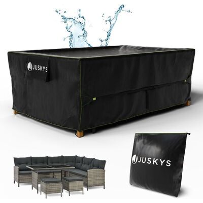 Housse de Protection pour Mobilier de Jardin Juskys CoverSafe Pro - 220 x 140 x 75 cm - Noire - Polyester - Étanche Noir - Publicité Housse de Protection pour Mobilier de Jardin Juskys CoverSafe Pro - 220 x 140 x 75 cm - Noire - Polyester - Étanche Noir - Publicité
