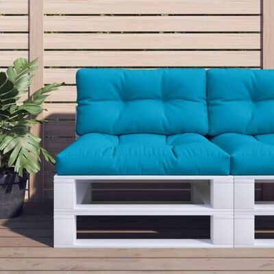 vidaXL Coussin palette - Tissu bleu - 80 x 80 x 12 cm - Pallet Cushion - Publicité vidaXL Coussin palette - Tissu bleu - 80 x 80 x 12 cm - Pallet Cushion - Publicité