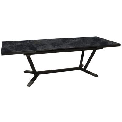 PROLOISIRS Table de jardin Vita graphite/magma en Aluminium 180/230/280 x100 cm - plateau Kedra Blanc - Publicité PROLOISIRS Table de jardin Vita graphite/magma en Aluminium 180/230/280 x100 cm - plateau Kedra Blanc - Publicité