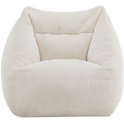 HABITAT ET JARDIN Pouf en velours côtelé Medellin - Beige - 85 x 85 x 72 cm Beige - Publicité HABITAT ET JARDIN Pouf en velours côtelé Medellin - Beige - 85 x 85 x 72 cm Beige - Publicité