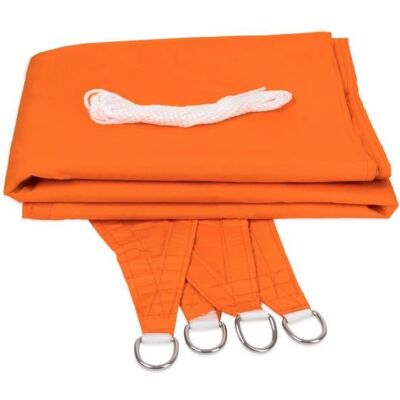 Voile dombrage - KARAT - 3 x 3 m - Hydrofuge - Protection UV 90% - Tissu HDPE Orange - Publicité Voile dombrage - KARAT - 3 x 3 m - Hydrofuge - Protection UV 90% - Tissu HDPE Orange - Publicité