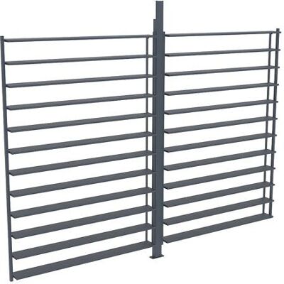 VENTE-UNIQUE Claustra brise soleil orientable en aluminium pour pergola bioclimatique anthracite - L2 78 x H2 2 m - BOLSENA Gris - Publicité VENTE-UNIQUE Claustra brise soleil orientable en aluminium pour pergola bioclimatique anthracite - L2 78 x H2 2 m - BOLSENA Gris - Publicité