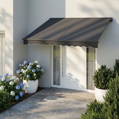 SONGMICS Store Banne Réglable avec Manivelle UPF 50+ Alliage d’Aluminium 300 x 250 cm Gris Gris - Publicité SONGMICS Store Banne Réglable avec Manivelle UPF 50+ Alliage d’Aluminium 300 x 250 cm Gris Gris - Publicité