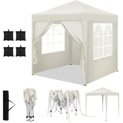 Tonnelle de Jardin avec 4 Sacs de Sable - WOLTU Tente Pliante - 2x2m - Beige W0UETT0839 Beige - Publicité Tonnelle de Jardin avec 4 Sacs de Sable - WOLTU Tente Pliante - 2x2m - Beige W0UETT0839 Beige - Publicité