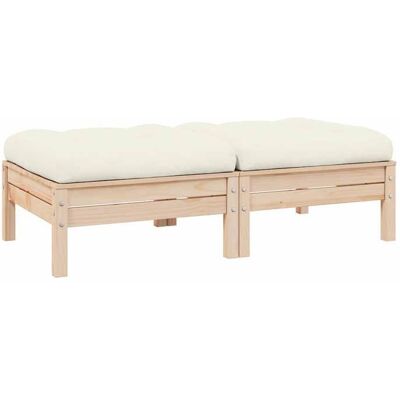 Canapé de jardin 2 places en pin massif avec coussins - Mobilier d'extérieur - Publicité Canapé de jardin 2 places en pin massif avec coussins - Mobilier d'extérieur - Publicité