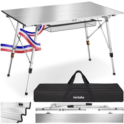 Table de camping - TECTAKE - Table TINA pliable en aluminium réglable sac transport inclus 90 x 52 x 47-70 cm - Argent Gris - Publicité Table de camping - TECTAKE - Table TINA pliable en aluminium réglable sac transport inclus 90 x 52 x 47-70 cm - Argent Gris - Publicité