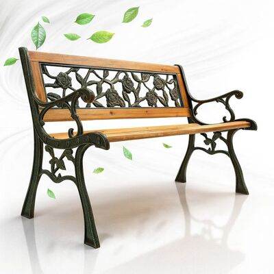Juskys Banc de jardin 2 places Venezia en bois verni pour terrasse et extérieur Noir - Publicité Juskys Banc de jardin 2 places Venezia en bois verni pour terrasse et extérieur Noir - Publicité