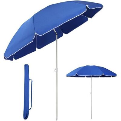 Sekey® Parasol Ø 160 cm inclinable pour Patio Jardin Balcon Piscine Plage Bleu Rond Sunscreen uv20+ Bleu - Publicité Sekey® Parasol Ø 160 cm inclinable pour Patio Jardin Balcon Piscine Plage Bleu Rond Sunscreen uv20+ Bleu - Publicité