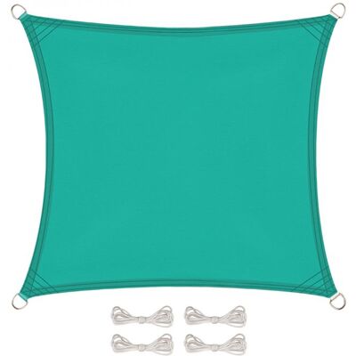 Voile dombrage carré pour terrasse jardin toile imperméable et résistant UV - 4 x 4 m - Turquoise - Linxor Bleu - Publicité Voile dombrage carré pour terrasse jardin toile imperméable et résistant UV - 4 x 4 m - Turquoise - Linxor Bleu - Publicité