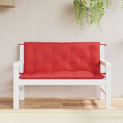 vidaXL Lot de 2 Coussins de Banc de Jardin Revêtement de Banc avec Jeux de Cordes Coussin dExtérieur Imperméable Rouge 361684 Rouge - Publicité vidaXL Lot de 2 Coussins de Banc de Jardin Revêtement de Banc avec Jeux de Cordes Coussin dExtérieur Imperméable Rouge 361684 Rouge - Publicité