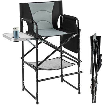 COSTWAY Chaise de Jardin Pliante Haute 116 5cm avec Table dAppoint Pliable et Repose-Pied Porte-Gobelet Sac en Filet Inférieur Noir - Publicité COSTWAY Chaise de Jardin Pliante Haute 116 5cm avec Table dAppoint Pliable et Repose-Pied Porte-Gobelet Sac en Filet Inférieur Noir - Publicité