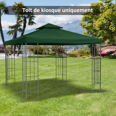 Generic toile de rechange pour tonnelle toile de pavillon 3x3 imperméable vert foncé Vert - Publicité Generic toile de rechange pour tonnelle toile de pavillon 3x3 imperméable vert foncé Vert - Publicité