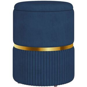 Pouf tabouret repose-pied HOMCOM coffre de rangement en velours côtelé design moderne 36 x 36 x 44 cm pour salon chambre bleu Bleu - Publicité Pouf tabouret repose-pied HOMCOM coffre de rangement en velours côtelé design moderne 36 x 36 x 44 cm pour salon chambre bleu Bleu - Publicité