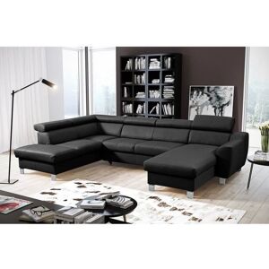 - Canapé dangle en cuir italien de luxe 7/8 places ASTONIA noir angle gauche Noir - Publicité - Canapé dangle en cuir italien de luxe 7/8 places ASTONIA noir angle gauche Noir - Publicité