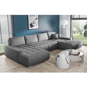 MEUBLES LINE BELUTI - Canapé dangle panoramique en U Convertible. Tissu Design. Lit + Coffre de Rangement (Gris foncé) Gris - Publicité MEUBLES LINE BELUTI - Canapé dangle panoramique en U Convertible. Tissu Design. Lit + Coffre de Rangement (Gris foncé) Gris - Publicité