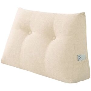 WOVTE Coussin de Lecture80cm Coussin Canapé Triangulaire avec Housse Amovible coussins de Lit LinSupport de Dossier et de DosBeige - Publicité WOVTE Coussin de Lecture80cm Coussin Canapé Triangulaire avec Housse Amovible coussins de Lit LinSupport de Dossier et de DosBeige - Publicité