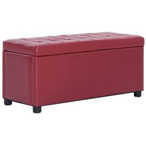 Pouf de rangement - vidaXL - Rouge bordeaux - Similicuir - 875 cm Rouge - Publicité Pouf de rangement - vidaXL - Rouge bordeaux - Similicuir - 875 cm Rouge - Publicité