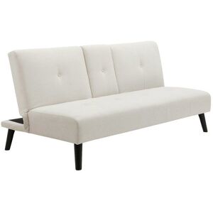 VENTE-UNIQUE Canapé 3 places clic-clac en tissu beige avec tablette CLOSIPA Beige - Publicité VENTE-UNIQUE Canapé 3 places clic-clac en tissu beige avec tablette CLOSIPA Beige - Publicité