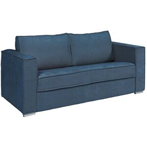 VENTE-UNIQUE Canapé 4 places convertible express en tissu chenille bleu - Couchage à lattes larges 160 cm - Matelas 22 cm avec mémoire de forme L Bleu - Publicité VENTE-UNIQUE Canapé 4 places convertible express en tissu chenille bleu - Couchage à lattes larges 160 cm - Matelas 22 cm avec mémoire de forme L Bleu - Publicité