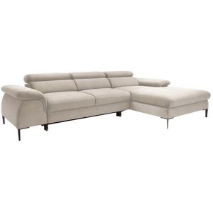 PASCAL MORABITO - Canapé d'angle droit - Velours beige - Publicité PASCAL MORABITO - Canapé d'angle droit - Velours beige - Publicité