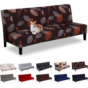 DUSSDOTE Housse de canapé sans accoudoir 3 places - Extensible - Élastique - Futon - Pour canapé convertible Marron - Publicité DUSSDOTE Housse de canapé sans accoudoir 3 places - Extensible - Élastique - Futon - Pour canapé convertible Marron - Publicité