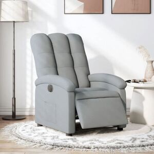 VIDAXL Promo 2026 Fauteuil inclinable Charge 150kg70x93x101 cm - Fauteuil Releveur Relax électrique Gris clair Tissu 4055 Gris - Publicité VIDAXL Promo 2026 Fauteuil inclinable Charge 150kg70x93x101 cm - Fauteuil Releveur Relax électrique Gris clair Tissu 4055 Gris - Publicité