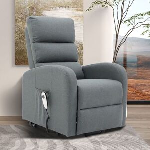 MES Fauteuil de relaxation électrique et releveur en tissu gris foncé Gris - Publicité MES Fauteuil de relaxation électrique et releveur en tissu gris foncé Gris - Publicité