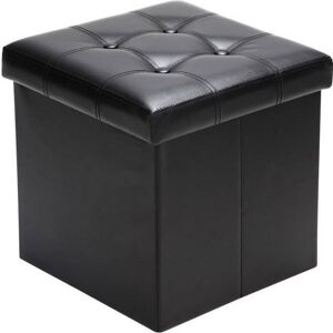 Casaria - Pouf de rangement - 40L, Noir, Coussins, Pliable, 38x38x38cm - Publicité Casaria - Pouf de rangement - 40L, Noir, Coussins, Pliable, 38x38x38cm - Publicité