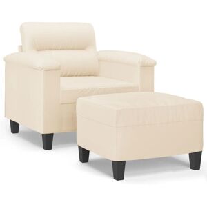 VIDAXL LMT - TOP@Fauteuil de Sofa - Design 1 place - Sofa 1 personnes Classique - avec repose-pied Beige 60 cm Tissu microfibre CC60198 Beige - Publicité VIDAXL LMT - TOP@Fauteuil de Sofa - Design 1 place - Sofa 1 personnes Classique - avec repose-pied Beige 60 cm Tissu microfibre CC60198 Beige - Publicité