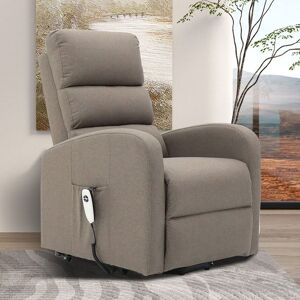 MES Fauteuil de relaxation électrique et releveur en tissu taupe Beige - Publicité MES Fauteuil de relaxation électrique et releveur en tissu taupe Beige - Publicité